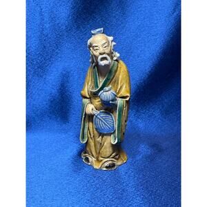 Vintage Small Shiwam Mudman Holding Fan Stamped on Bottom